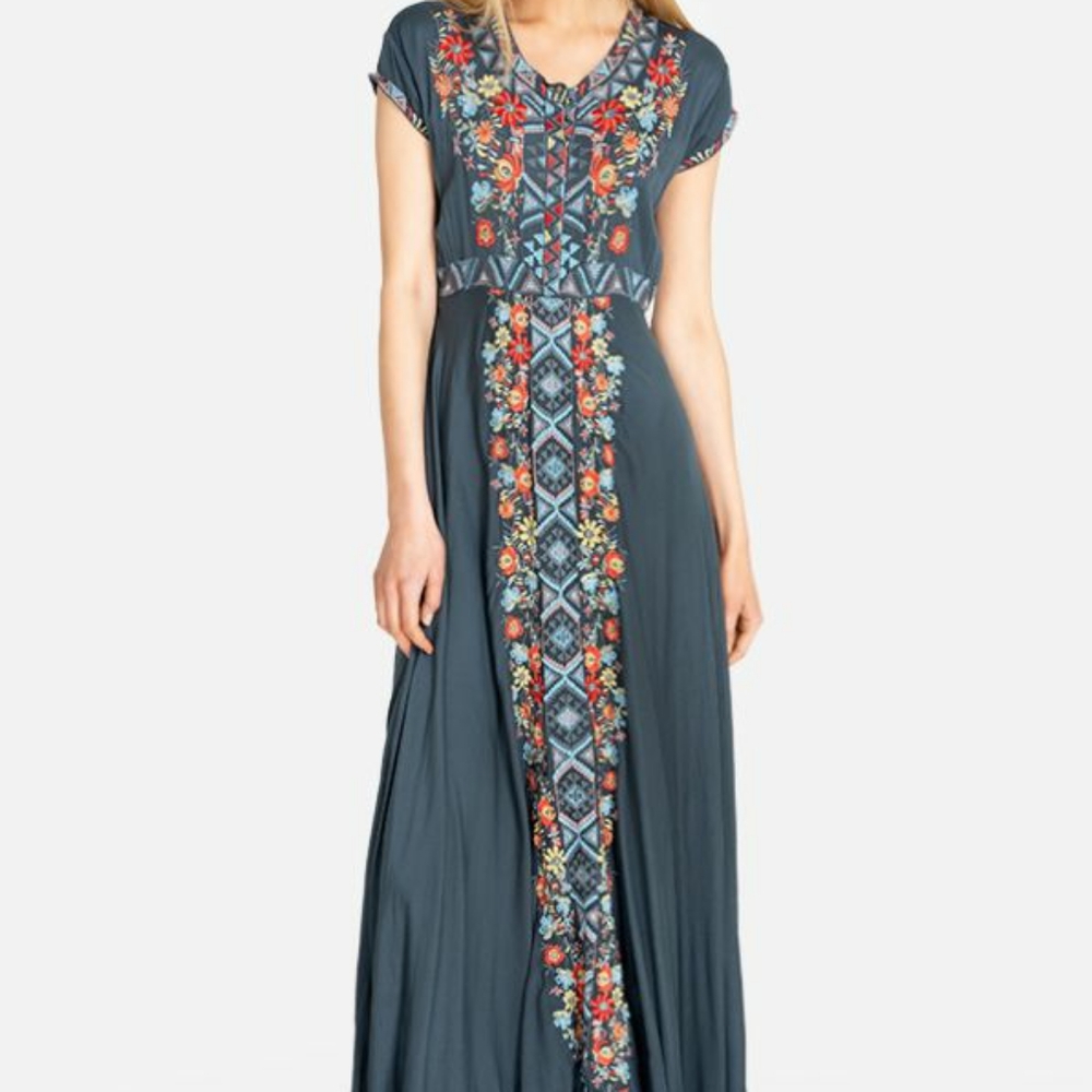 Johnny Was cassie strech maxi dress